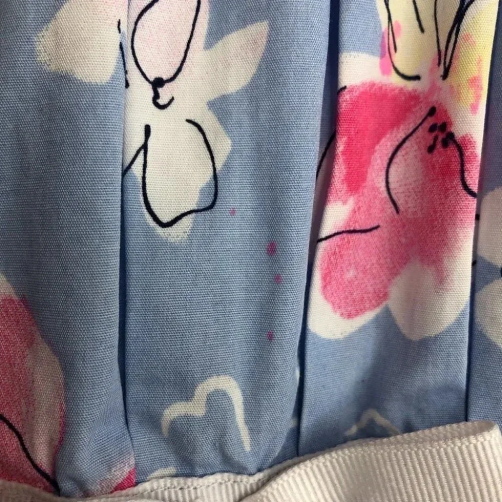 Hanna Andersson dress short sleeve blue floral‎ size 100cm or 4 years
